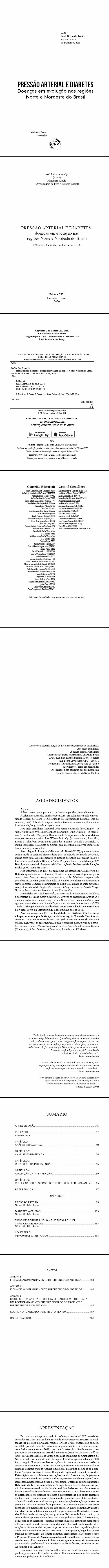 PRESSÃO ARTERIAL E DIABETES:<br> Doenças em evolução nas regiões Norte e Nordeste do Brasil <br> 2ª Edição – Revisada, ampliada e atualizada